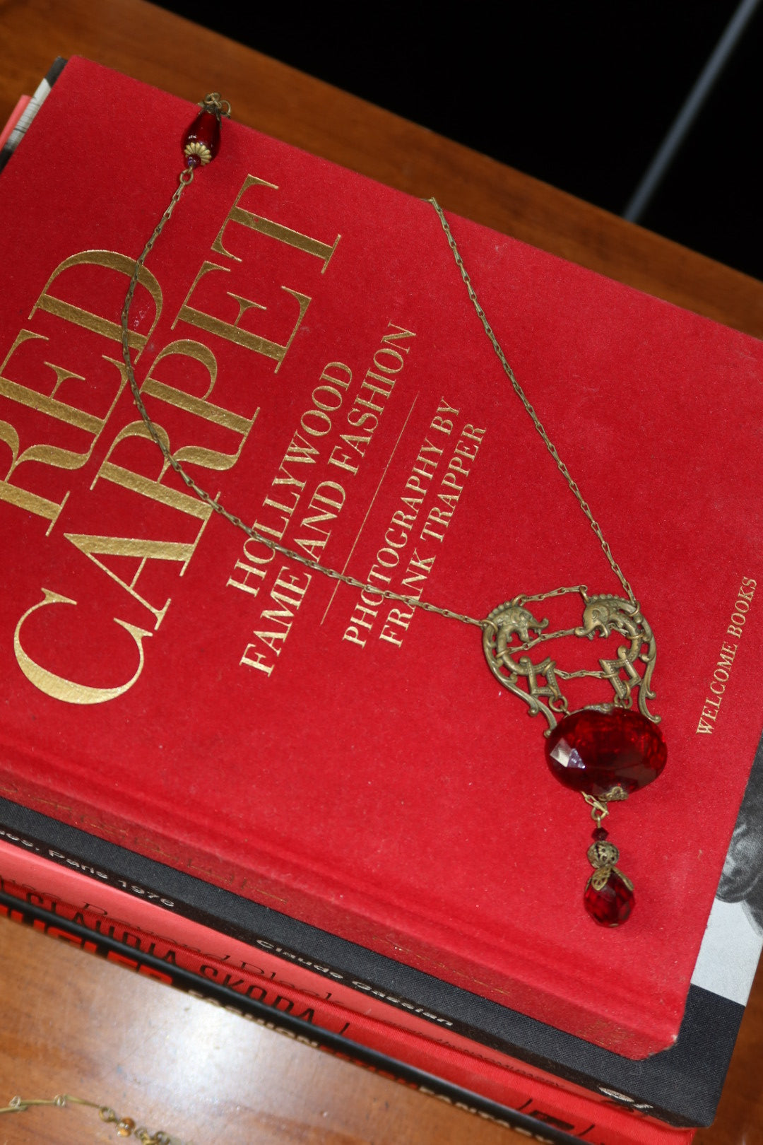 Vintage Red Dragon Pendant Necklace