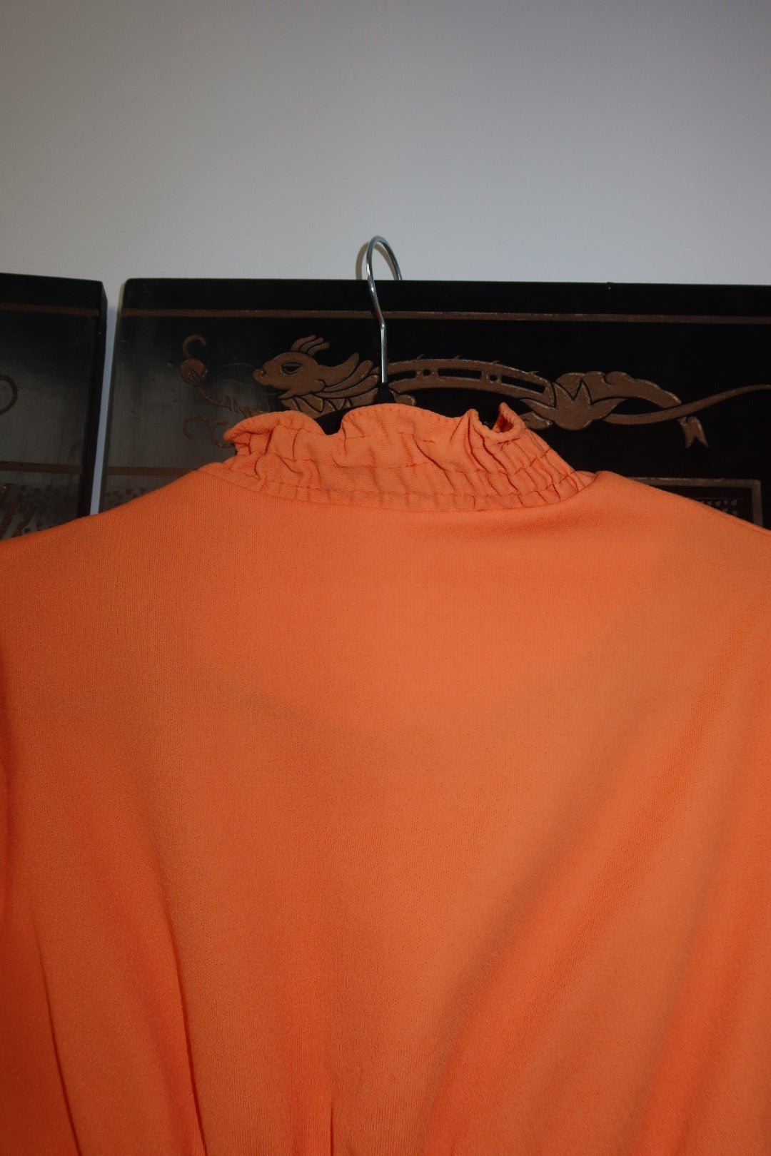 Vintage 1970s Orange Prairie Dress