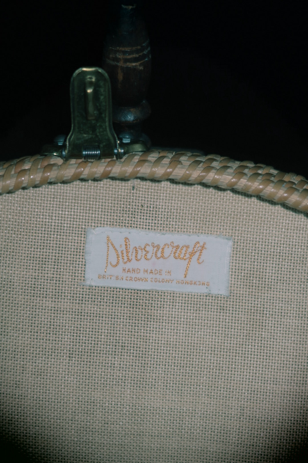 Vintage 1960s Silvercraft Wicker Basket Bag