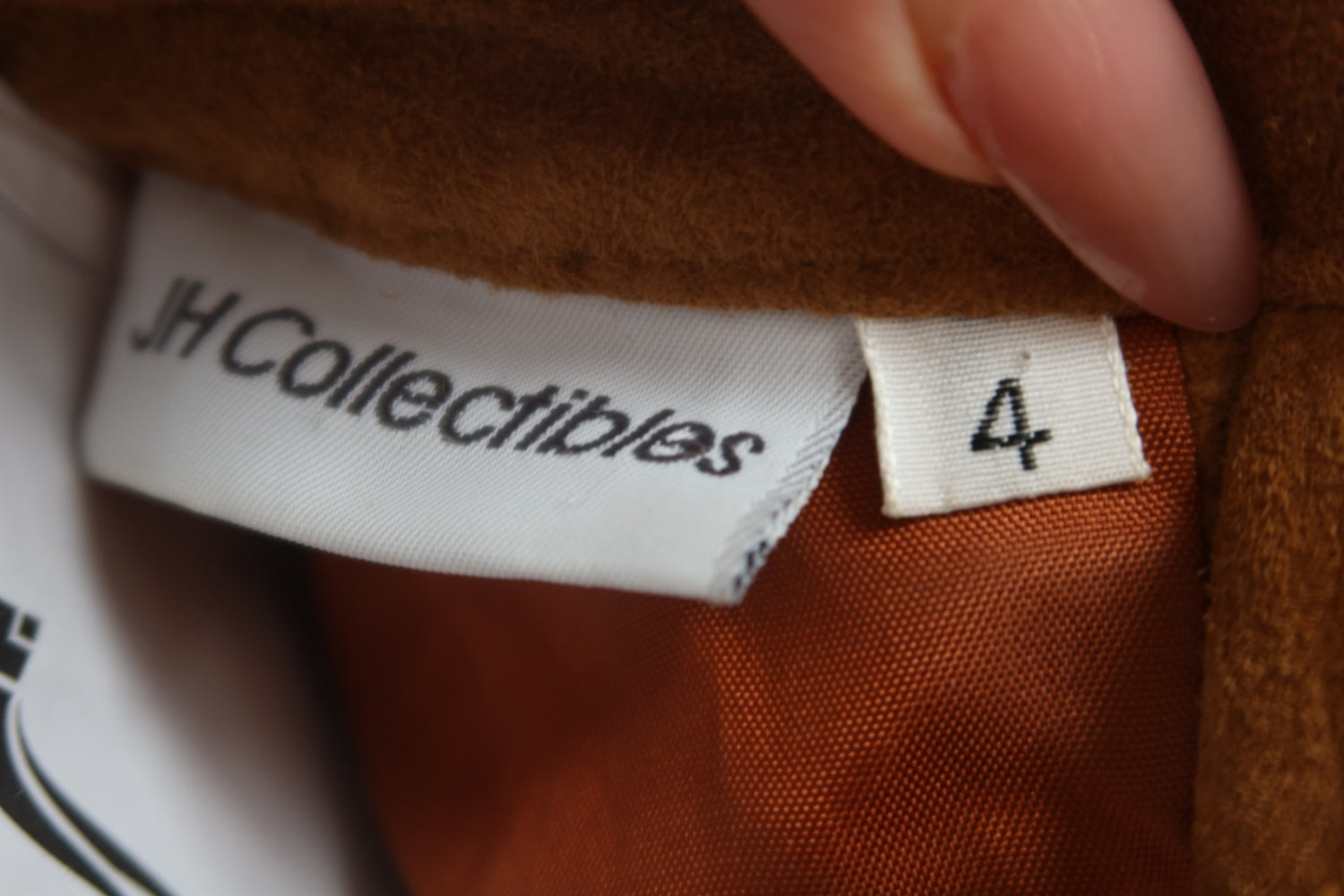 Vintage JH Collectibles Tobacco Suede Mandarin Collar Button Front Shirt Dress